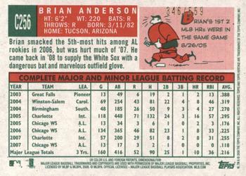 2008 Topps Heritage - Chrome Refractors #C256 Brian Anderson Back