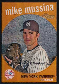 2008 Topps Heritage - Chrome Refractors Black #C203 Mike Mussina Front