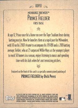 2008 Topps Heritage - Dick Perez #HDP10 Prince Fielder Back