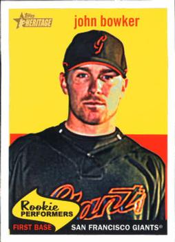 2008 Topps Heritage - Rookie Performers #RP13 John Bowker Front