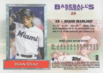 2020 Topps Finest Flashbacks #29 Isan Diaz Back