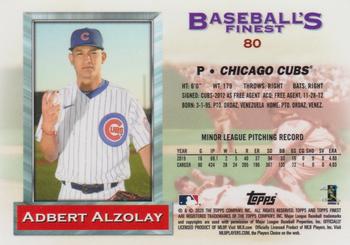 2020 Topps Finest Flashbacks #80 Adbert Alzolay Back
