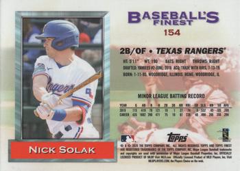 2020 Topps Finest Flashbacks #154 Nick Solak Back
