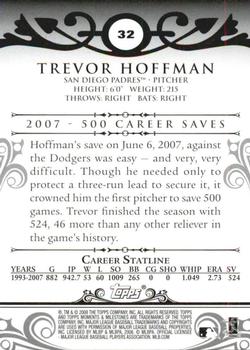 2008 Topps Moments & Milestones - Black #32-42 Trevor Hoffman Back