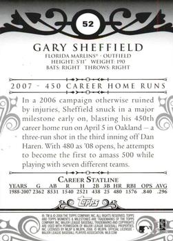 2008 Topps Moments & Milestones - Black #52-136 Gary Sheffield Back