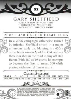 2008 Topps Moments & Milestones - Black #52-369 Gary Sheffield Back