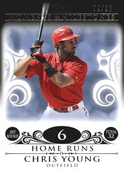2008 Topps Moments & Milestones - Black #53-6 Chris Young Front