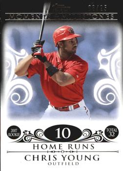 2008 Topps Moments & Milestones - Black #53-10 Chris Young Front