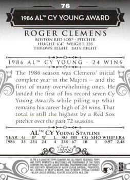 2008 Topps Moments & Milestones - Black #76-1 Roger Clemens Back