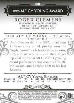 2008 Topps Moments & Milestones - Black #80-3 Roger Clemens Back