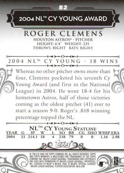 2008 Topps Moments & Milestones - Black #82-8 Roger Clemens Back