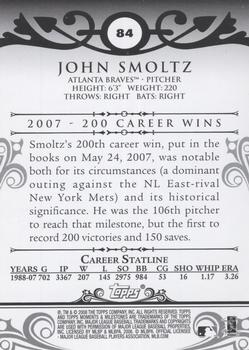 2008 Topps Moments & Milestones - Black #84-203 John Smoltz Back