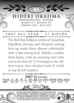 2008 Topps Moments & Milestones - Black #93-17 Hideki Okajima Back