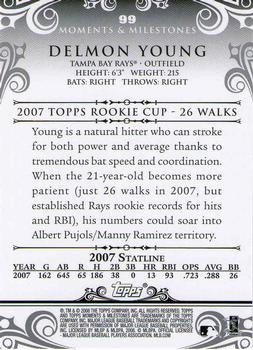 2008 Topps Moments & Milestones - Black #99-14 Delmon Young Back
