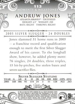 2008 Topps Moments & Milestones - Black #113-8 Andruw Jones Back