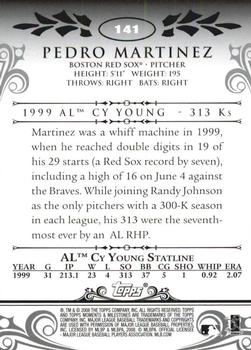 2008 Topps Moments & Milestones - Black #141-2 Pedro Martinez Back