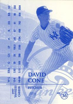 1998 Yankee Stadium 75th Anniversary #NNO David Cone Back
