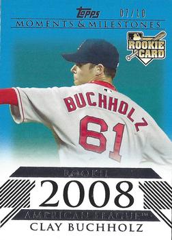 2008 Topps Moments & Milestones - Blue #151 Clay Buchholz Front