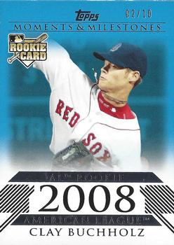 2008 Topps Moments & Milestones - Blue #152 Clay Buchholz Front