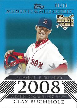 2008 Topps Moments & Milestones - Blue #153 Clay Buchholz Front
