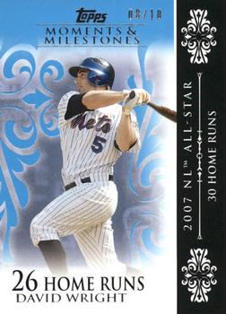 2008 Topps Moments & Milestones - Blue #18-26 David Wright Front