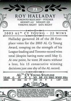 2008 Topps Moments & Milestones - Blue #71-14 Roy Halladay Back