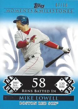 2008 Topps Moments & Milestones - Blue #102-58 Mike Lowell Front