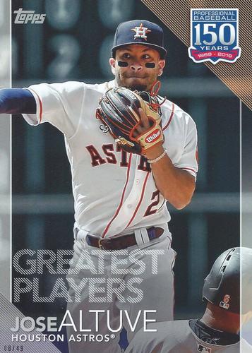 2019 Topps Update 150 Years of Professional Baseball 5x7 #150-22 Jose Altuve Front