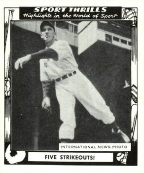 1948 Swell Sport Thrills Reprint #8 Five Strikeouts: Nationals Lose All-Star Game - Carl Hubbell Front