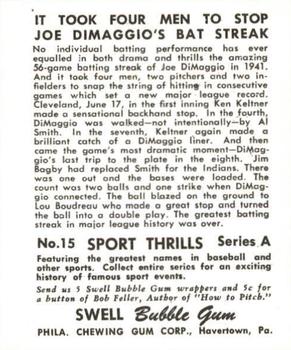 1948 Swell Sport Thrills Reprint #15 Four Men To Stop Him: Joe DiMaggio's Batting Streak Back