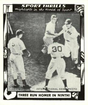 1948 Swell Sport Thrills Reprint #16 Three Run Homer in Ninth: Ted Williams' Homer Front