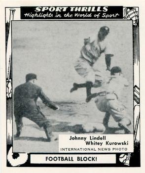 1948 Swell Sport Thrills Reprint #17 Football Block: Johnny Lindell WS Front