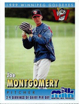 1999 Manitoba Milk Producers Winnipeg Goldeyes #16 Joe Montgomery Front