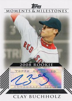 2008 Topps Moments & Milestones - Rookie Autographs #RA-CB Clay Buchholz Front