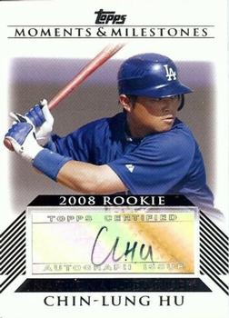 2008 Topps Moments & Milestones - Rookie Autographs #RA-CH Chin-Lung Hu Front