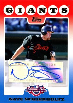 2008 Topps Opening Day - Autographs #ODA-NS Nate Schierholtz Front