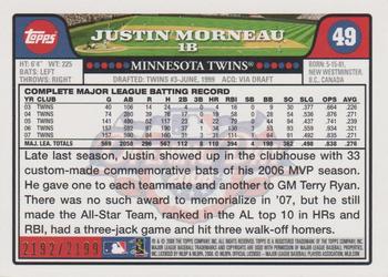 2008 Topps Opening Day - Gold #49 Justin Morneau Back