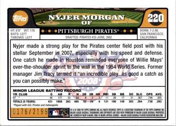 2008 Topps Opening Day - Gold #220 Nyjer Morgan Back