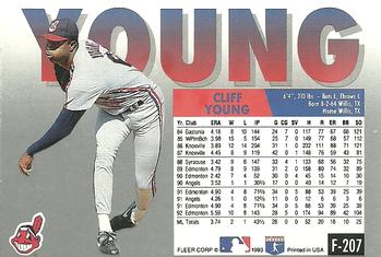 1993 Fleer Final Edition #F-207 Cliff Young Back