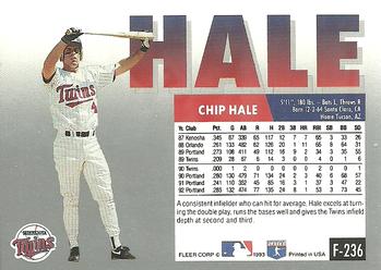 1993 Fleer Final Edition #F-236 Chip Hale Back