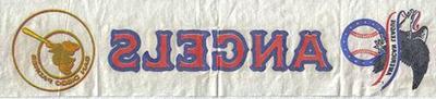 1969 Fleer Iron-Ons #NNO AL Logo / California Angels Script / San Diego Padres Logo Back