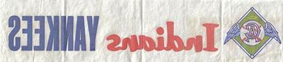 1969 Fleer Iron-Ons #NNO California Angels Logo / Cleveland Indians Script / New York Yankees Script Back