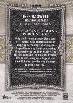 2020 Topps Sterling - Sterling Swings Autograph Relics Blue #SWAR-JB Jeff Bagwell Back