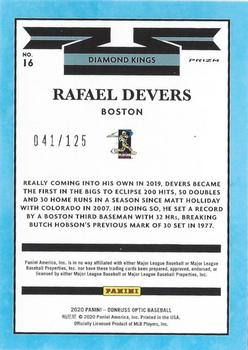 2020 Donruss Optic - Black Stars #16 Rafael Devers Back