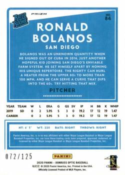 2020 Donruss Optic - Black Stars #84 Ronald Bolanos Back