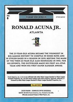 2020 Donruss Optic - Holo #8 Ronald Acuna Jr. Back