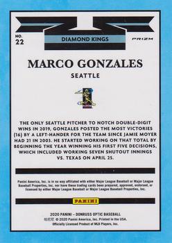 2020 Donruss Optic - Holo #22 Marco Gonzales Back