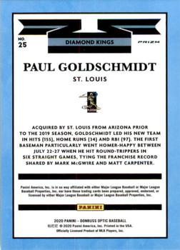 2020 Donruss Optic - Holo #25 Paul Goldschmidt Back