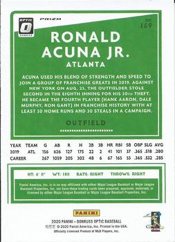 2020 Donruss Optic - Lime Green #169 Ronald Acuna Jr. Back