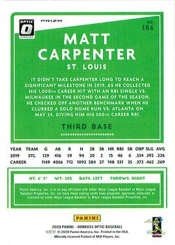 2020 Donruss Optic - Lime Green #186 Matt Carpenter Back